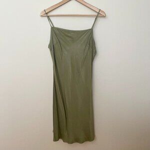 Sage Green WILFRED Satin Slip Dress